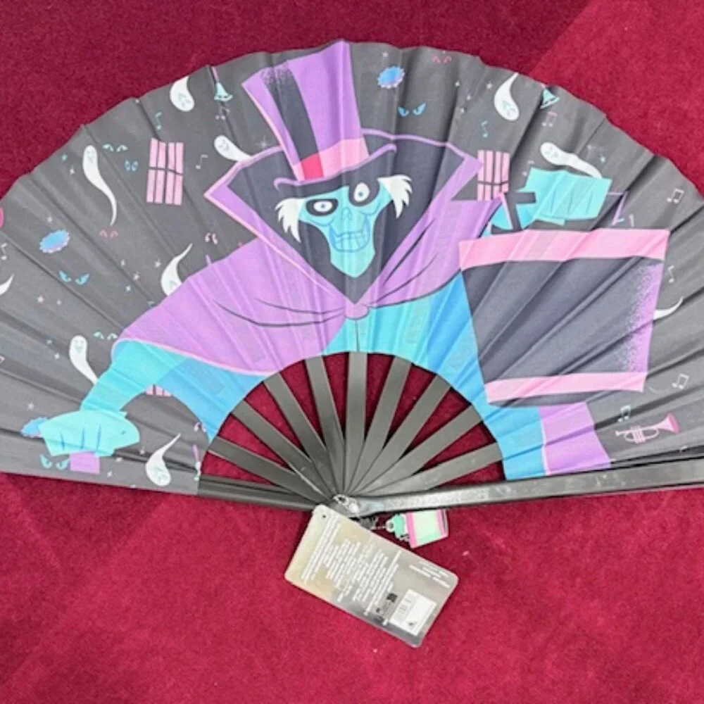 Disney Haunted Mansion Hat Box Ghost Folding Fan Limited Ed. (free ship) - Picture 3 of 3